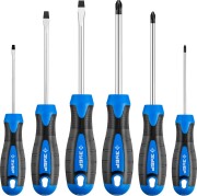 Набор: Отвертки профессиональные, Cr-Mo сталь, магнитный наконечник, в коробке, SL3,5,6/PH0,1,2, ЗУБР "ПРОФЕССИОНАЛ",  ( 25239 )