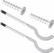 Кронштейн для радиаторов штыревой, плоский, 8х178 мм, с полимерным покрытием, в комплекте с дюбелем, 2 шт, ЗУБР Мастер 311216,  ( 311216 )