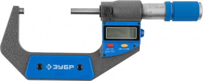 Микрометр ЗУБР "ЭКСПЕРТ" гладкий цифровой, МКЦ 75, диапазон 50-75мм, шаг измерения 0,001мм,  ( 34482-75 )