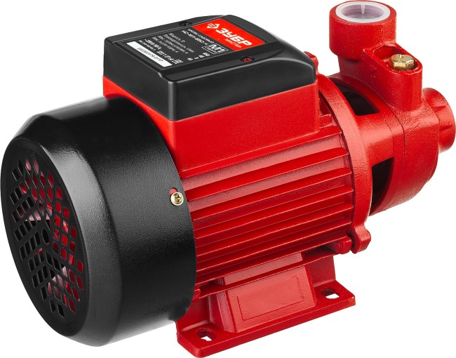 Насос М1 садовый поверхностный, ЗУБР НС-М1-650-Ч, самовсасывающий, 650 Вт, пропускная способность 40 л/мин, напор 45 м, корпус из чугуна,  ( НС-М1-650-Ч )