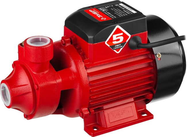 Насос М1 садовый поверхностный, ЗУБР НС-М1-650-Ч, самовсасывающий, 650 Вт, пропускная способность 40 л/мин, напор 45 м, корпус из чугуна,  ( НС-М1-650-Ч )