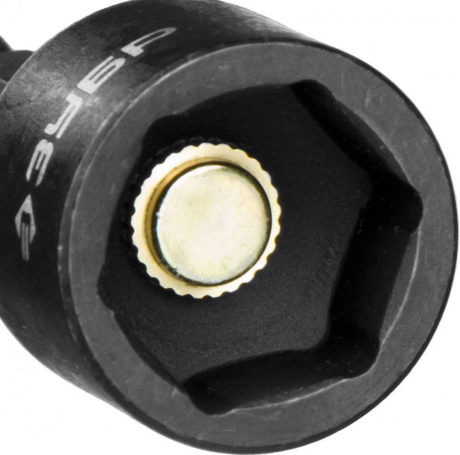 Бита ЗУБР "ПРОФИ" "Нат-драйвер" с торцовой головкой, магнитная, хвостовик E 1/4", L=50мм, 10мм, 1шт,  ( 26375-10 )