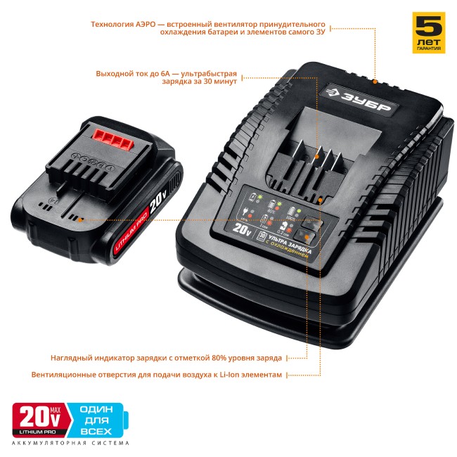 DL-20 дрель-шуруповерт, 2 АКБ, в кейсе, ЗУБР Профессионал,  ( DL-20 A5 )