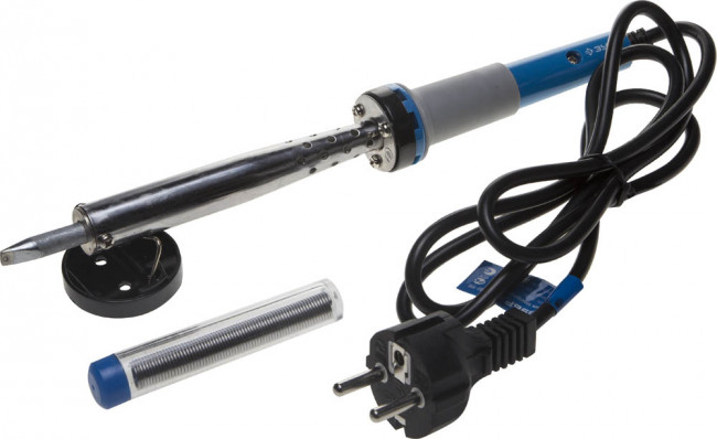 Электропаяльник ЗУБР "ЭКСПЕРТ", 2-комп. рукоятка, жало "ДСС", форма клин, 100Вт, ( 55402-100 ) Электропаяльник ЗУБР "ЭКСПЕРТ", 2-комп. рукоятка, жало "ДСС", форма клин, 100Вт, ( 55402-100 )