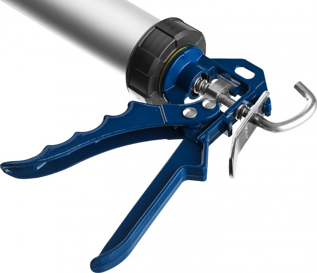 Пистолет для герметика ЗУБР "ПРОФЕССИОНАЛ", закрытый, алюминиевый корпус, 600мл,  ( 06633-60 )