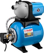 Станция насосная ЗУБР "МАСТЕР" М3 автоматическая, 800 Вт, пропускная способность 55 л/мин, напор 40 м, бак 20 л,  ( НАС-М3-800 )