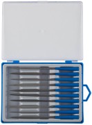 Набор ЗУБР "ЭКСПЕРТ" Надфили, пластмассовая ручка, насечка 0=драчевая, 100мм, 10шт,  ( 16021-0-H10 )