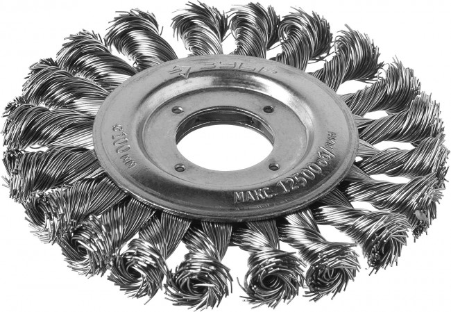 ЗУБР "ПРОФЕССИОНАЛ". Щетка дисковая для УШМ, плетеные пучки стальной проволоки 0,5мм, 100х22мм,  ( 35190-100_z02 )