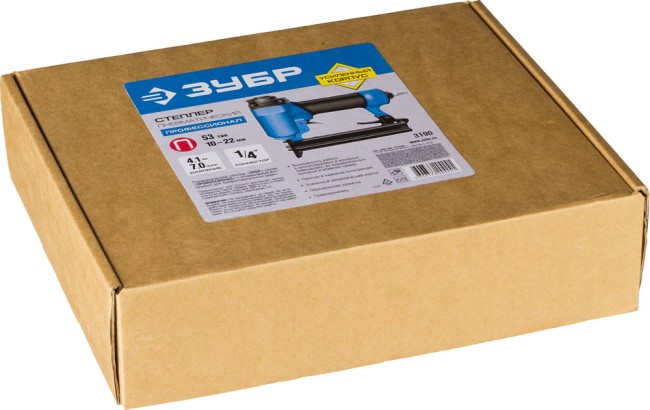 Степлер пневматический для скоб тип 53F (10-22 мм) и тип 140 (10-14 мм), ЗУБР Профессионал, ( 3190 ) Степлер пневматический для скоб тип 53F (10-22 мм) и тип 140 (10-14 мм), ЗУБР Профессионал, ( 3190 )