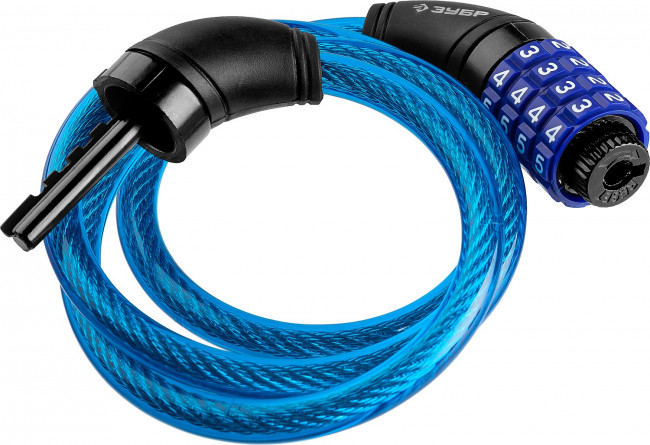 Замок ЗУБР "ПРОФЕССИОНАЛ", тросовый, кодовый, с изменяемым кодом, длина троса - 950мм, d 10мм,  ( 37262-95_z01 )