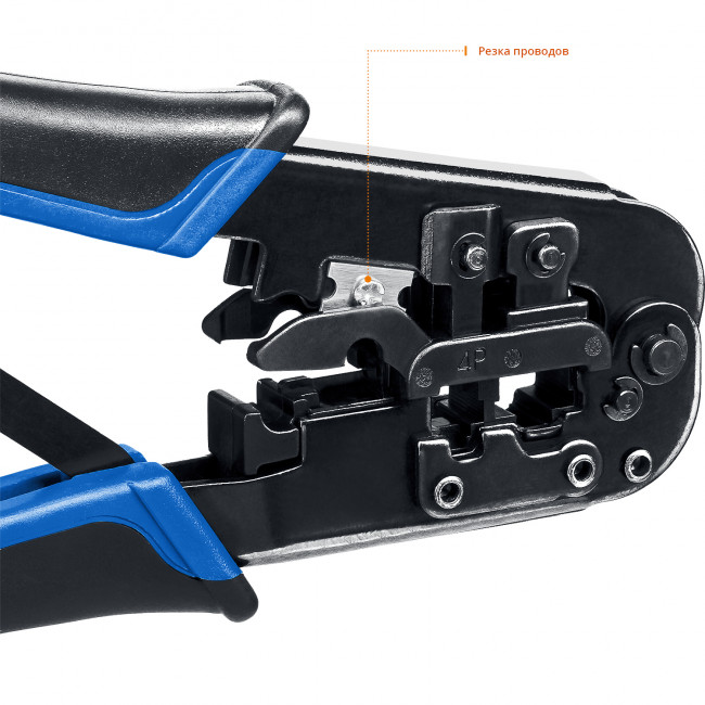 RJ-7 кримпер универсальный, RJ45, RJ11/RJ12, ЗУБР Профессионал, ( 22650 )