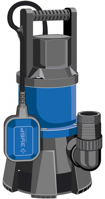 Насос Т3 погружной, ЗУБР Профессионал НПГ-Т3-1300, дренаж. для грязной воды (d частиц до 35мм), 1300Вт,пропуск способн 420л/мин,напор 11м,провод 10м,  ( НПГ-Т3-1300 )
