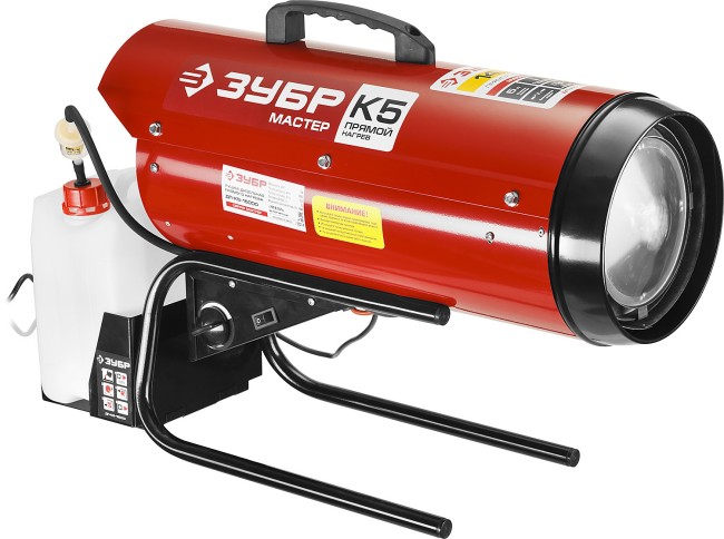 Пушка дизельная тепловая, ЗУБР ДП-К5-15000, 220 В, 14 кВт, 300 м.куб/час, 5 л, 1.3 кг/ч,  ( ДП-К5-15000 )