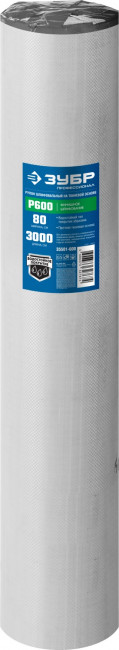 Р600, 800 мм рулон шлифовальный, на тканевой основе, водостойкий, 30 м, ЗУБР Профессионал,  ( 35501-600 )