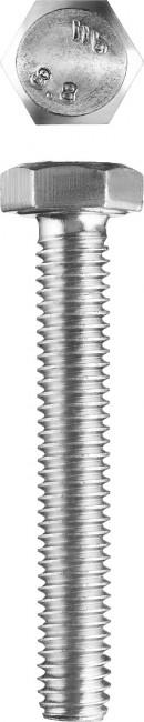 Болт ГОСТ 7798-70, M8 x 80 мм, 2 шт, кл. пр. 5.8, оцинкованный, ЗУБР ( 303086-08-080 )