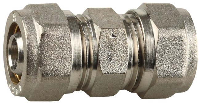 Муфта ЗУБР соединительная, цанга-цанга, 16х2,0, никель,  ( 51400-16 )