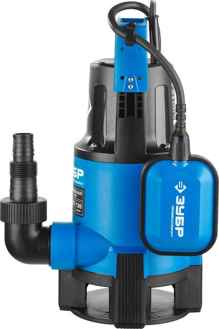 Насос Т3 погружной, ЗУБР Профессионал НПГ-Т3-400, дренаж. для грязной воды (d частиц до 35мм), 400Вт, пропуск способн 135л/мин, напор 5м, провод 10м,  ( НПГ-Т3-400 )