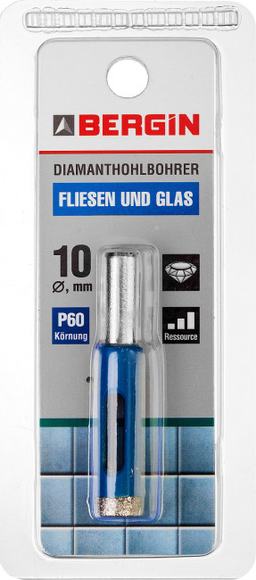 Сверло алмазное трубчатое по кафелю и стеклу, d=10 мм, зерно Р 60, ЗУБР Профессионал 29850-10, ( 29850-10 ) Сверло алмазное трубчатое по кафелю и стеклу, d=10 мм, зерно Р 60, ЗУБР Профессионал 29850-10, ( 29850-10 )