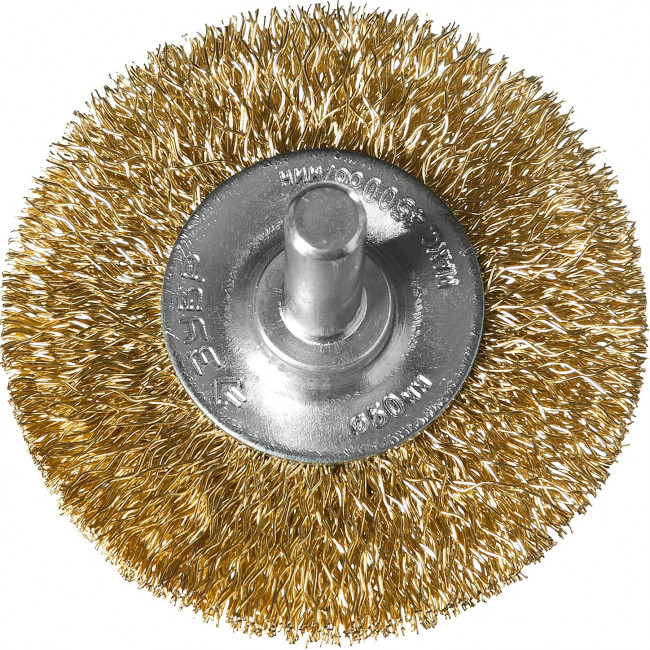 ЗУБР "ПРОФЕССИОНАЛ". Щетка дисковая для дрели, витая латунированная стальная проволока 0,3мм, 50мм,  ( 3520-050_z02 )