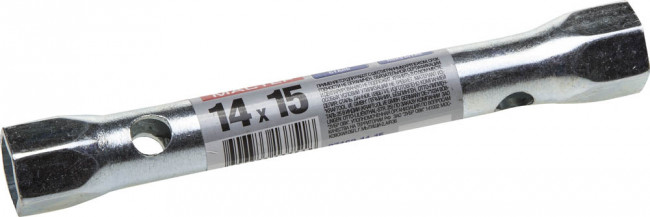 Ключ торцовый ЗУБР "МАСТЕР", трубчатый двухсторонний, прямой, 14х15мм  ,  ( 27162-14-15 ) Ключ торцовый ЗУБР "МАСТЕР", трубчатый двухсторонний, прямой, 14х15мм  ,  ( 27162-14-15 )