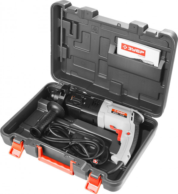 Перфоратор SDS-plus, ЗУБР П-22-650, реверс, горизонтальный, 2.3 Дж, 0-870 об/мин, 0-4850 уд/мин, 650 Вт, кейс,  ( П-22-650 ) Перфоратор SDS-plus, ЗУБР П-22-650, реверс, горизонтальный, 2.3 Дж, 0-870 об/мин, 0-4850 уд/мин, 650 Вт, кейс,  ( П-22-650 )