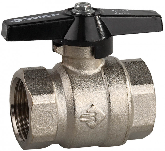 Кран шаровой ЗУБР полнопроходной "мама-мама", бабочка, хромиров латунь, 1" , ( 4-51323-C-1 ) Кран шаровой ЗУБР полнопроходной "мама-мама", бабочка, хромиров латунь, 1" , ( 4-51323-C-1 )