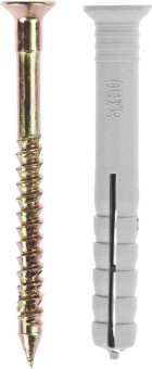 Дюбель-гвоздь полипропиленовый, потайный бортик, 8 x 120 мм, 50 шт, ЗУБР,  ( 4-301345-08-120 )
