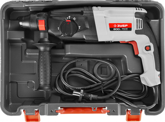 Перфоратор SDS-plus, ЗУБР П-26-800, реверс, горизонтальный, 3 Дж, 0-1300 об/мин, 0-4800 уд/мин, 800 Вт, кейс,  ( П-26-800 ) Перфоратор SDS-plus, ЗУБР П-26-800, реверс, горизонтальный, 3 Дж, 0-1300 об/мин, 0-4800 уд/мин, 800 Вт, кейс,  ( П-26-800 )