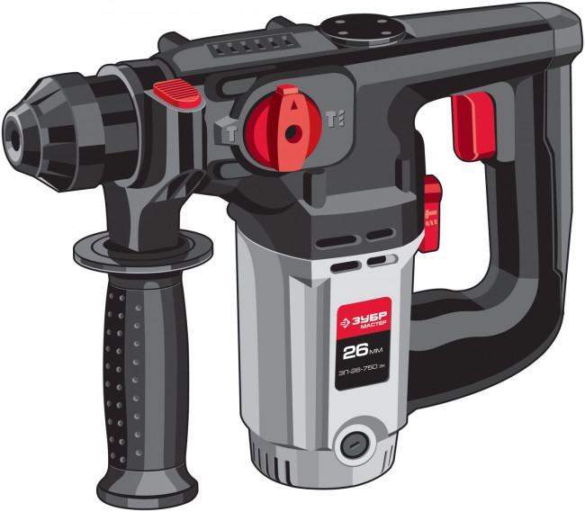 Перфоратор SDS-plus, ЗУБР ЗП-26-750 ЭК, 2.6 Дж, 0-1000 об/мин, 0-4800 уд/мин, 750Вт, кейс,  ( ЗП-26-750 ЭК ) Перфоратор SDS-plus, ЗУБР ЗП-26-750 ЭК, 2.6 Дж, 0-1000 об/мин, 0-4800 уд/мин, 750Вт, кейс,  ( ЗП-26-750 ЭК )