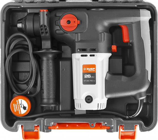 Перфоратор SDS-plus, ЗУБР ЗП-26-750 ЭК, 2.6 Дж, 0-1000 об/мин, 0-4800 уд/мин, 750Вт, кейс,  ( ЗП-26-750 ЭК ) Перфоратор SDS-plus, ЗУБР ЗП-26-750 ЭК, 2.6 Дж, 0-1000 об/мин, 0-4800 уд/мин, 750Вт, кейс,  ( ЗП-26-750 ЭК )