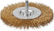 ЗУБР "ПРОФЕССИОНАЛ". Щетка дисковая для дрели, витая латунированная стальная проволока 0,3мм, 100мм,  ( 3520-100_z02 )