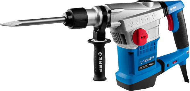 Перфоратор SDS-Max, ЗУБР Профессионал ЗПМ-40-1250 ЭВК, 250-450 об/мин, 1400-2800 уд/мин, 10 Дж, 7 кг, 1250 Вт, кейс,  ( ЗПМ-40-1250 ЭВК )