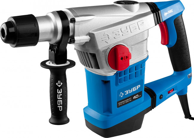 Перфоратор SDS-Max, ЗУБР Профессионал ЗПМ-40-1250 ЭВК, 250-450 об/мин, 1400-2800 уд/мин, 10 Дж, 7 кг, 1250 Вт, кейс,  ( ЗПМ-40-1250 ЭВК )