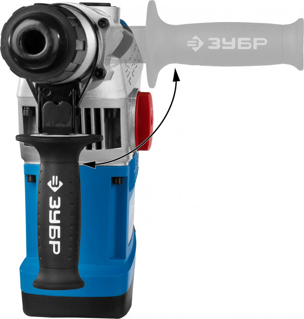 Перфоратор SDS-Max, ЗУБР Профессионал ЗПМ-40-1250 ЭВК, 250-450 об/мин, 1400-2800 уд/мин, 10 Дж, 7 кг, 1250 Вт, кейс,  ( ЗПМ-40-1250 ЭВК )