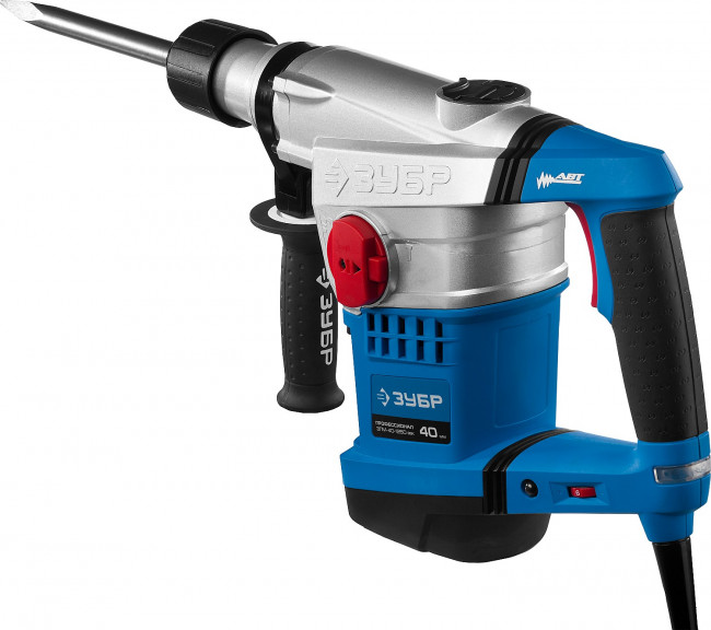 Перфоратор SDS-Max, ЗУБР Профессионал ЗПМ-40-1250 ЭВК, 250-450 об/мин, 1400-2800 уд/мин, 10 Дж, 7 кг, 1250 Вт, кейс,  ( ЗПМ-40-1250 ЭВК )
