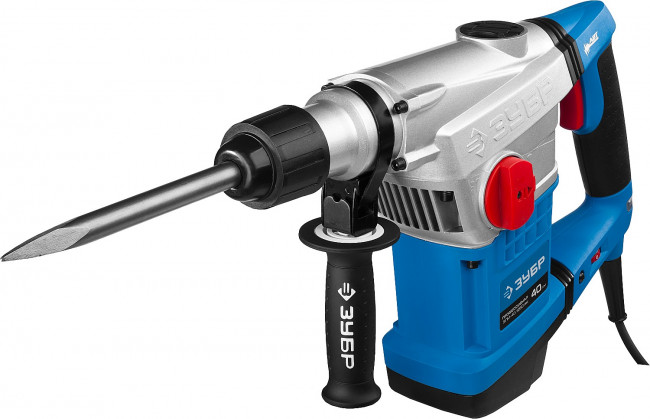 Перфоратор SDS-Max, ЗУБР Профессионал ЗПМ-40-1250 ЭВК, 250-450 об/мин, 1400-2800 уд/мин, 10 Дж, 7 кг, 1250 Вт, кейс,  ( ЗПМ-40-1250 ЭВК )