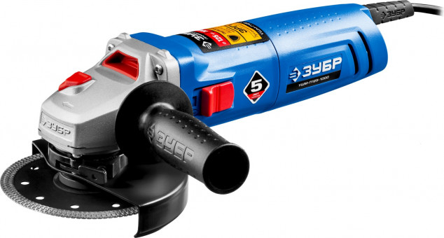 Углошлифовальная машина (болгарка), ЗУБР, пылезащита, 125 мм, 11000 об/мин, 1000 Вт,  ( УШМ-П125-1000 )