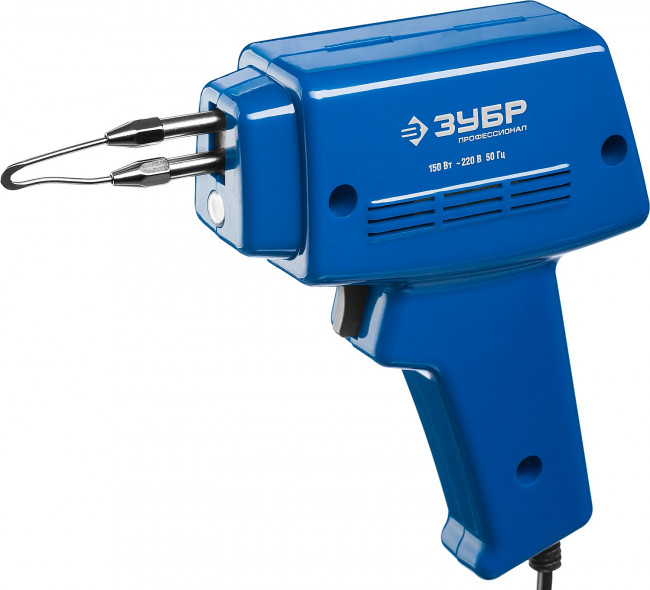 Импульсный паяльник ЗУБР "ПРОФЕССИОНАЛ" в наборе, 2 сменных жала, канифоль, припой, 150Вт,  ( 55412-H4_z01 ) Импульсный паяльник ЗУБР "ПРОФЕССИОНАЛ" в наборе, 2 сменных жала, канифоль, припой, 150Вт,  ( 55412-H4_z01 )