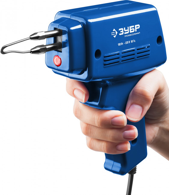 Импульсный паяльник ЗУБР "ПРОФЕССИОНАЛ" в наборе, 2 сменных жала, канифоль, припой, 150Вт,  ( 55412-H4_z01 ) Импульсный паяльник ЗУБР "ПРОФЕССИОНАЛ" в наборе, 2 сменных жала, канифоль, припой, 150Вт,  ( 55412-H4_z01 )