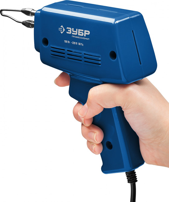 Импульсный паяльник ЗУБР "ПРОФЕССИОНАЛ" в наборе, 2 сменных жала, канифоль, припой, 150Вт,  ( 55412-H4_z01 ) Импульсный паяльник ЗУБР "ПРОФЕССИОНАЛ" в наборе, 2 сменных жала, канифоль, припой, 150Вт,  ( 55412-H4_z01 )