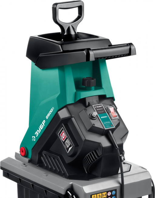 Измельчитель садовый электрический, ЗУБР ЗИЭ-40-2500, р/с 40 мм, контейнер 50 л, 2500 Вт,  ( ЗИЭ-40-2500 )