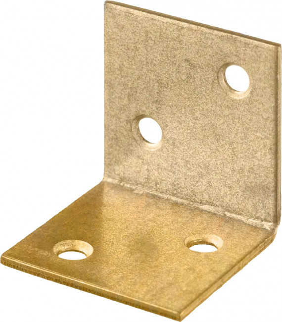 Уголок мебельный широкий УМШ-2.0, 25х25х25 х 2мм, желтый цинк, ЗУБР, ( 31033-25 )