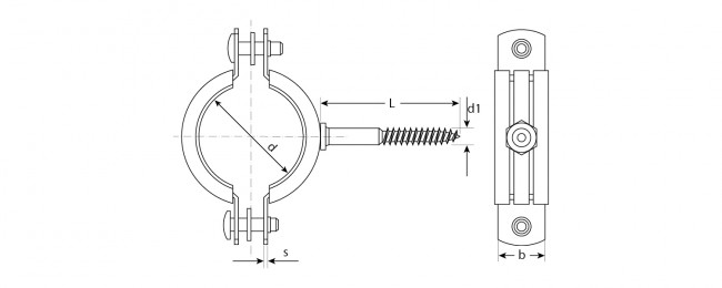 Хомут трубный оцинкованный, 2 1/2", 1шт, оцинкованный, ЗУБР,  ( 37854-73-82-1 )