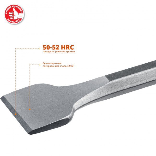 ЗУБР ПРОФЕССИОНАЛ БУРАН SDS-Plus Зубило лопаточное 40 х 250 мм