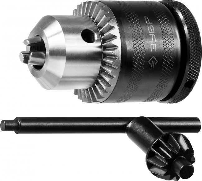 Патрон ударный ключевой, ЗУБР Профессионал 29082-13-1/2, 13мм, посадочная резьба 1/2", с фиксатором на шпинделе, D=1,5-13мм,  ( 29082-13-1/2_z02 )