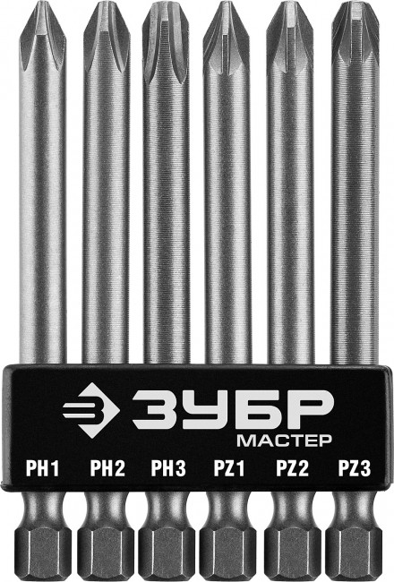 Набор ЗУБР: Биты длинные "МХ-6", CR-V ( 26089-H6 )