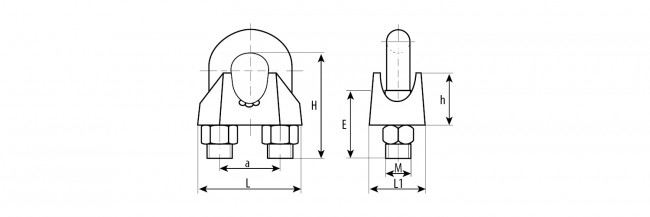 Зажим троса DIN 741, 13мм, 15 шт, оцинкованный, ЗУБР Профессионал,  ( 4-304415-13 )