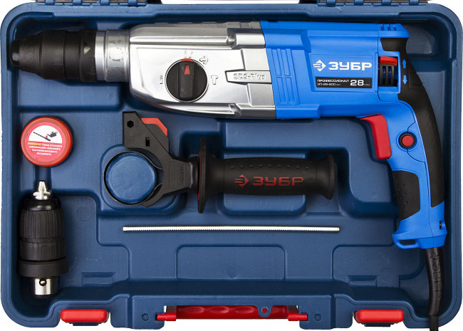 Перфоратор SDS-plus, ЗУБР Профессионал ЗП-28-800 КМ, БЗП "МИГ", реверс, горизонтальный, мет. редукт, 3.2Дж, 0-1200об/мин, 0-4800 уд/мин, 800Вт, кейс,  ( ЗП-28-800 КМ ) Перфоратор SDS-plus, ЗУБР Профессионал ЗП-28-800 КМ, БЗП "МИГ", реверс, горизонтальный, мет. редукт, 3.2Дж, 0-1200об/мин, 0-4800 уд/мин, 800Вт, кейс,  ( ЗП-28-800 КМ )