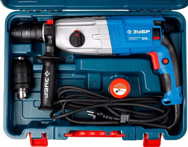 Перфоратор SDS-plus, ЗУБР Профессионал ЗП-28-800 КМ, БЗП "МИГ", реверс, горизонтальный, мет. редукт, 3.2Дж, 0-1200об/мин, 0-4800 уд/мин, 800Вт, кейс,  ( ЗП-28-800 КМ ) Перфоратор SDS-plus, ЗУБР Профессионал ЗП-28-800 КМ, БЗП "МИГ", реверс, горизонтальный, мет. редукт, 3.2Дж, 0-1200об/мин, 0-4800 уд/мин, 800Вт, кейс,  ( ЗП-28-800 КМ )