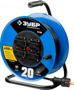 КГ 325 удлинитель на катушке, 20 м, 4000 Вт, 4 гнезда, IP44, КГ 3х2,5 кв мм, ЗУБР Профессионал,  ( 55079-20 )